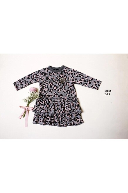 Leopar Desenli Elbise