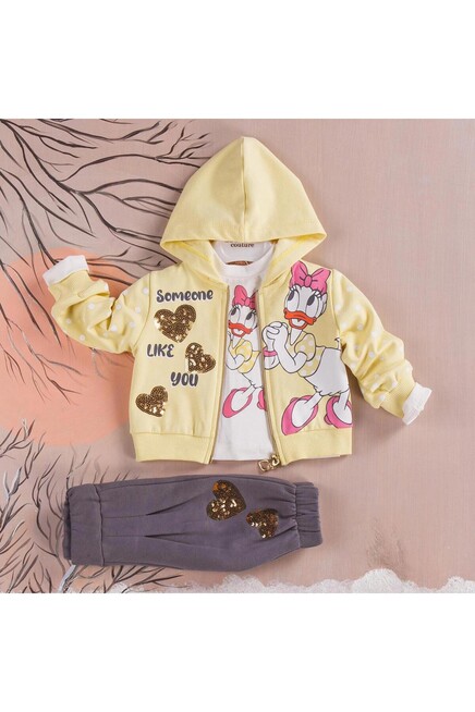 Pullu Kalp Detayli Kapisonlu Esofman Takim