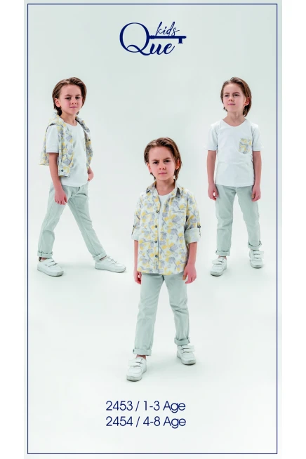 1-4 YEAR Boy PANT SUIT WITH SHIRT&T-SHIRT