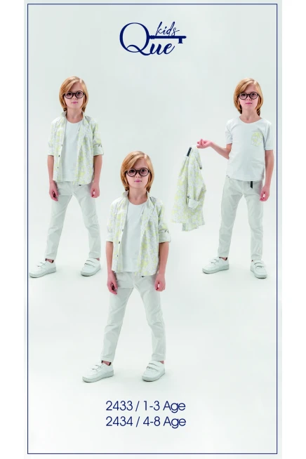 1-4 YEAR Boy PANT SUIT WITH SHIRT&T-SHIRT