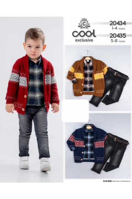 1-4 YEAR TODDLER PANT SUIT WITH CARDIGAN