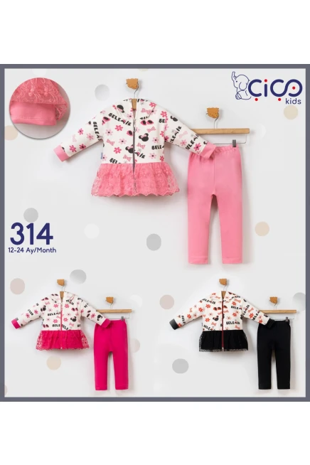 12-24 MONTH Girl LEGGING SET WITH BLOUSE