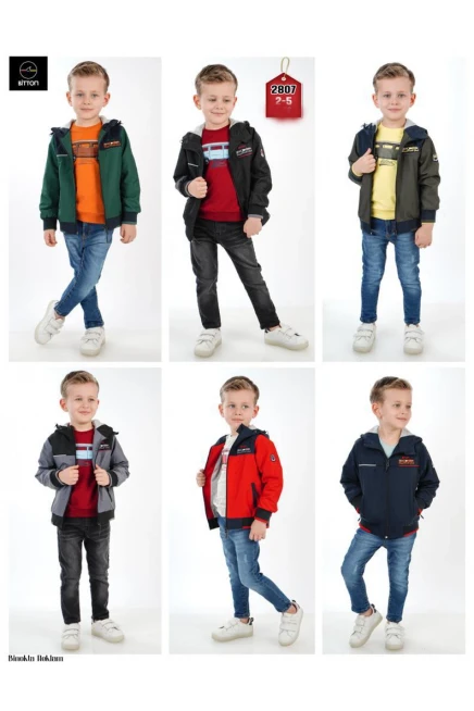 2-5 سنة صبي طقم سروال مع سترة مطرية