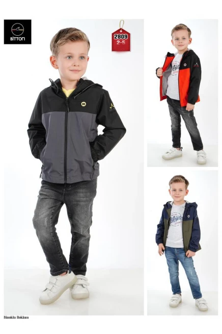 2-5 سنة صبي طقم سروال مع سترة مطرية