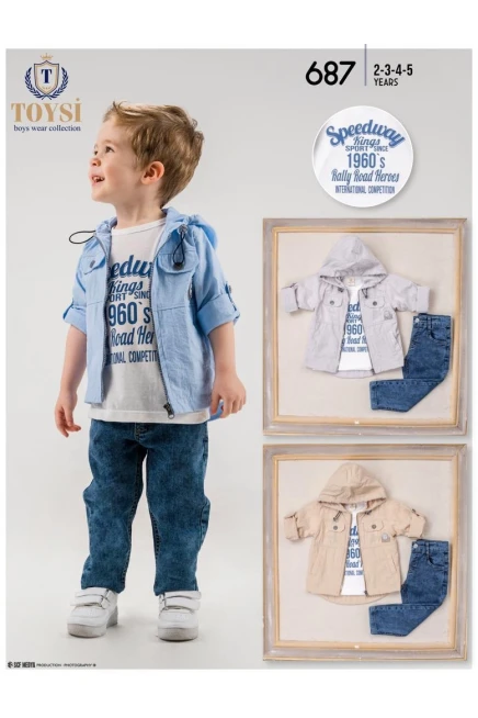 2-5 YEAR Boy PANT SUIT  WITH RAINCOAT