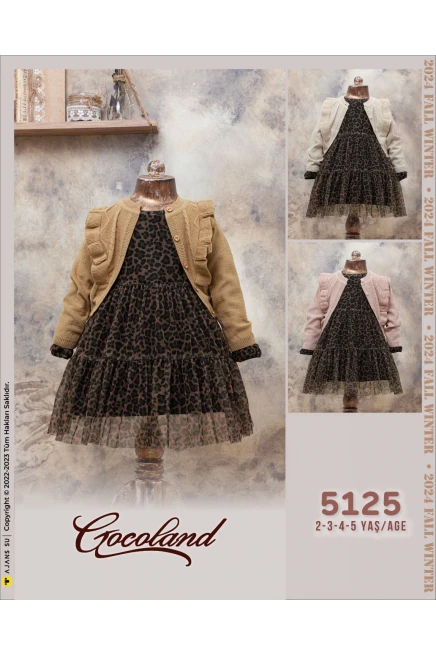 2-5 سنة فتاة فستان كارديجان