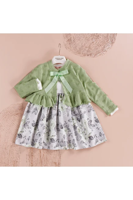 Bolerolu Çiçekli Elbise