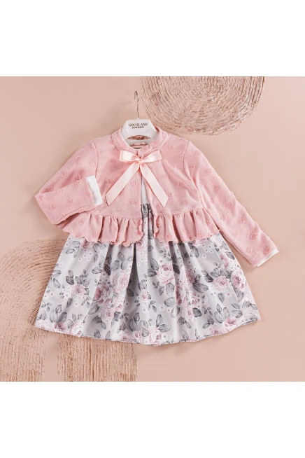 Bolerolu Çiçekli Elbise