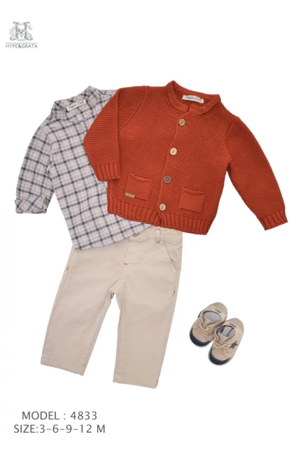 3-12 месяц мальчик Рубашка брюки костюм