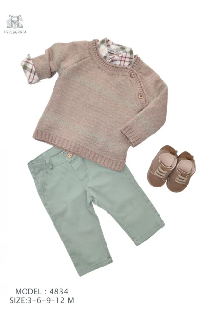 3-12 месяц мальчик Рубашка брюки костюм