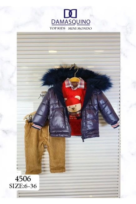 Gömlek Kazak Kürk Kapüşonlu Parlak Mont Pantolon Takim