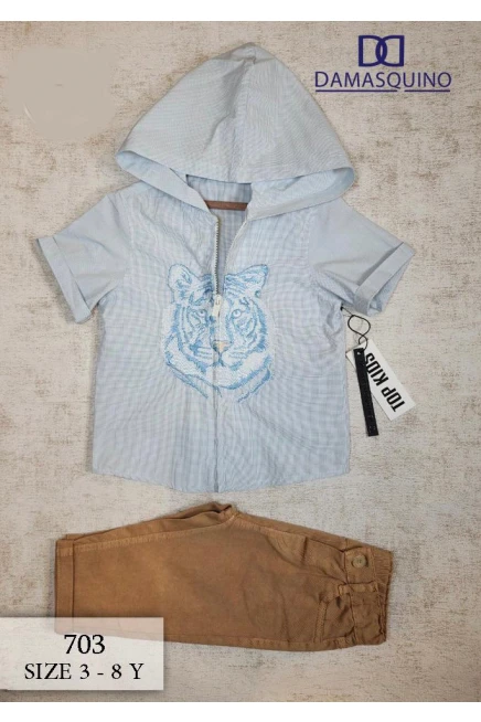 Kapüşonlu Gömlek Ve Şortlu Takim