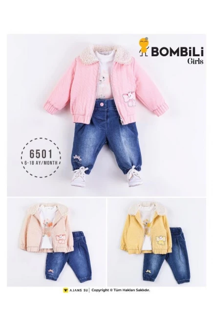 6-18 месяц девочка Куртка брюки костюм