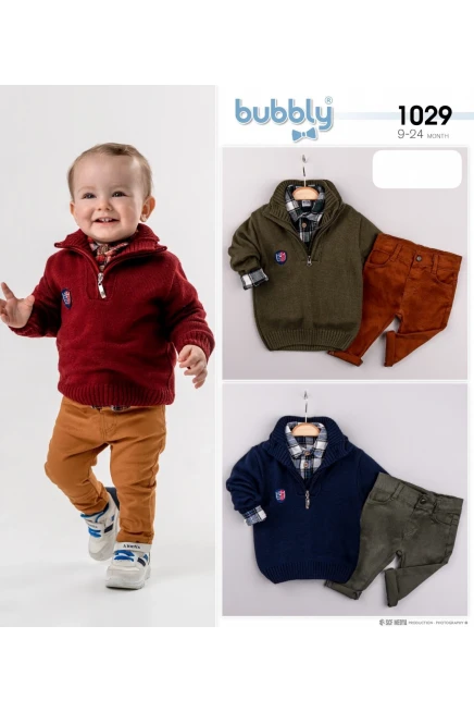 6-24 شهر  قياس أشهر بدله تريكو مع سروال