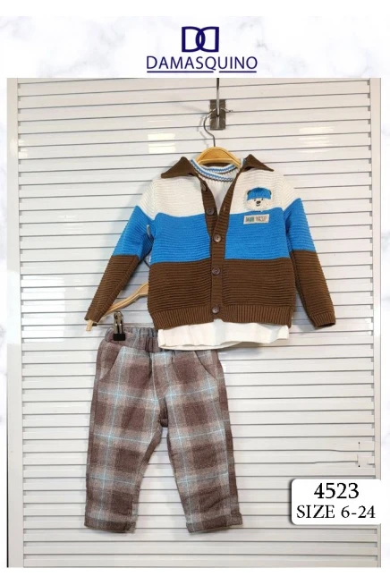 6-24 شهر صبي ستره كارديجان مع سروال