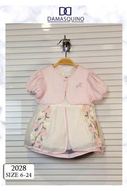 6-24 شهر فتاة فستان مع بوليرو