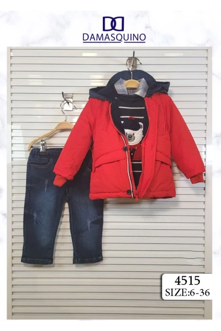 Gömlek Nakişli Kazak Kapüşonlu Mont Kot Pantolon Takim