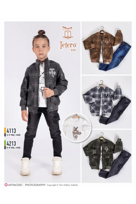 6-9 سنة صبي بدله ستره مع سروال