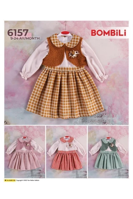 9-24 شهر فتاة فستان مع بوليرو