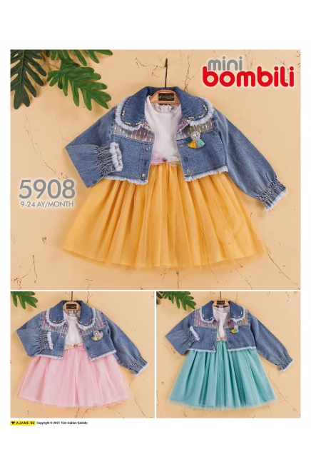 Kot Bolerolu Tüllü Elbise