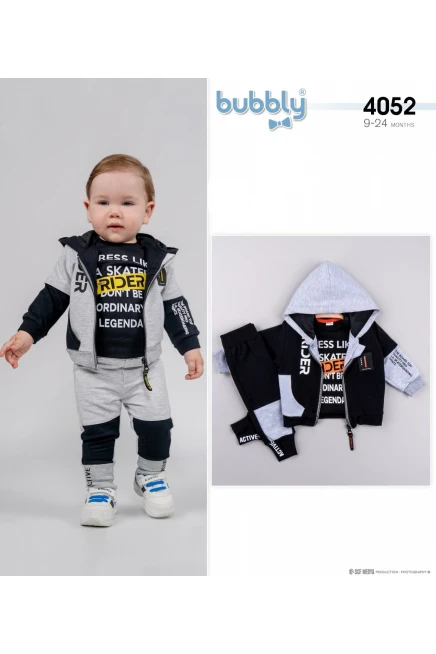 Basligi File Detayli Fermuarli Esofman Takim