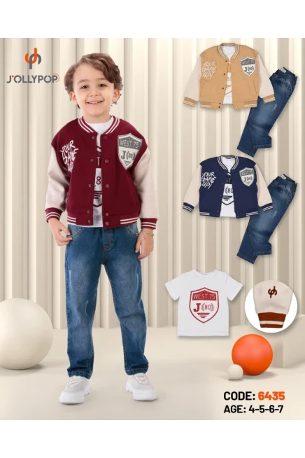 Kolej Ceketli Sweatshırtlu Pantolonlu Takım