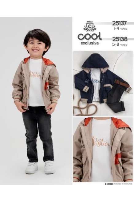 1-4 YEAR Boy PANT SUIT  WITH RAINCOAT