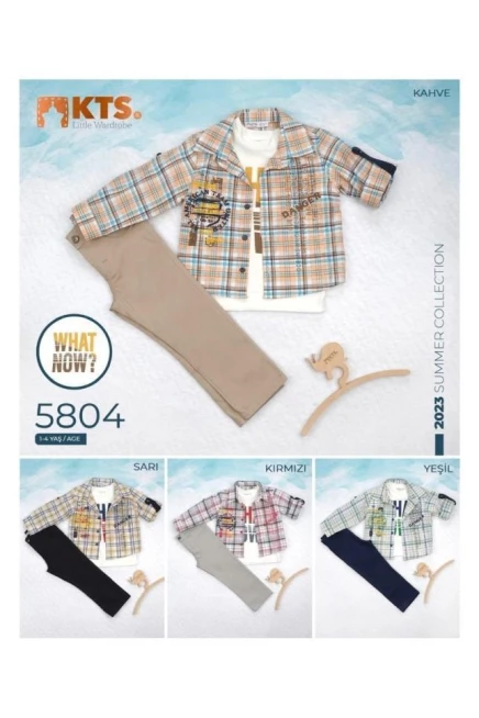 1-4 YEAR Boy PANT SUIT WITH SHIRT&T-SHIRT