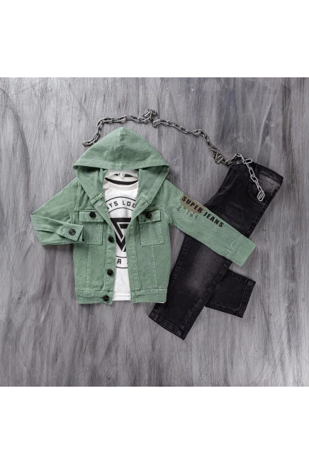 1-4 YEAR Boy PANT SUIT WITH SHIRT&T-SHIRT