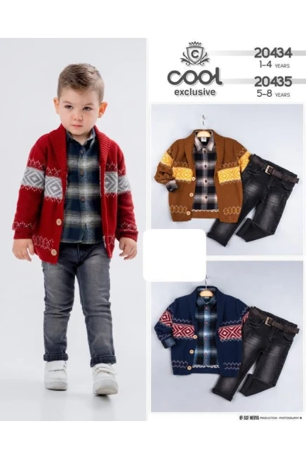 1-4 YEAR TODDLER PANT SUIT WITH CARDIGAN