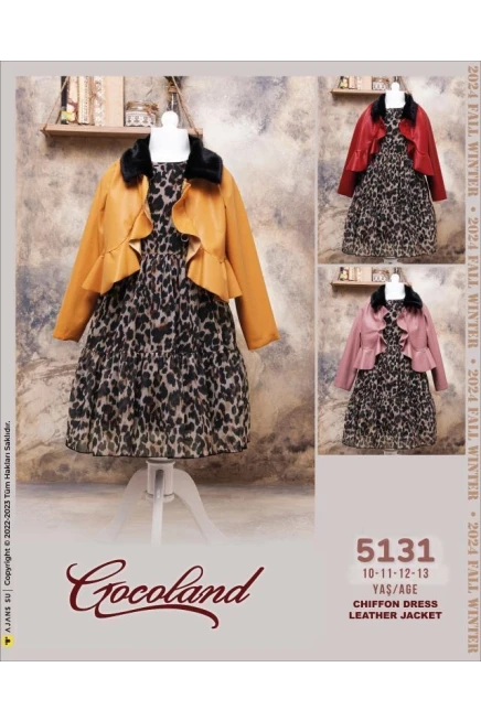 10-13 سنة فتاة فستان مع ستره