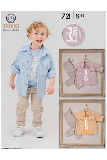 2-5 سنة صبي بدله تيشرت مع سروال