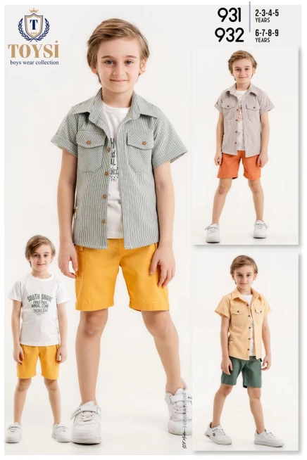 2-5 سنة صبي بدله قميص مع شورت