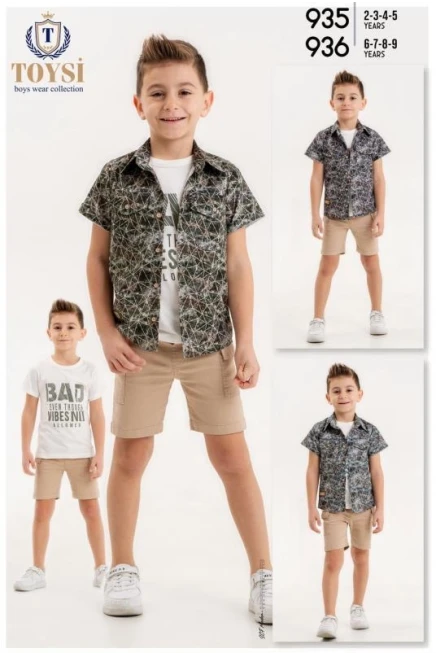 2-5 سنة صبي بدله قميص مع شورت