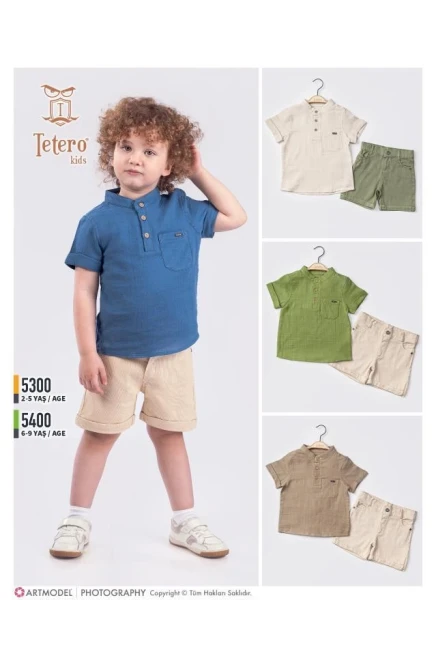 2-5 YEAR Boy SHORTS SET WITH T-SHIRT