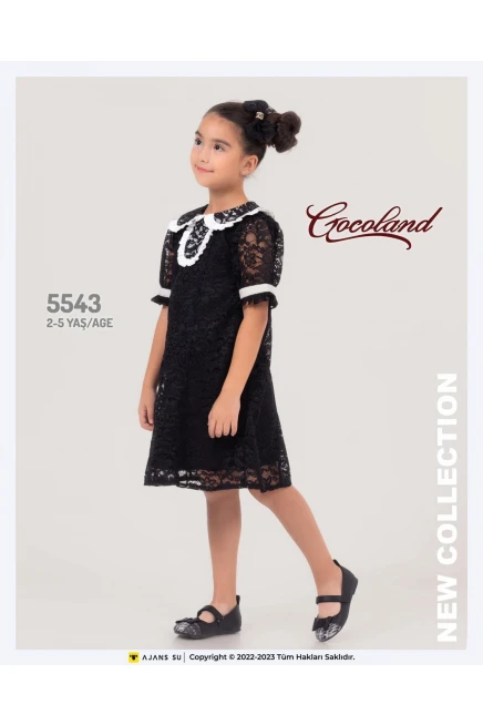 Bebe Yakali Dantel Elbise