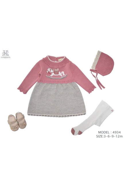 3-12 месяц девочка Вязаные платья