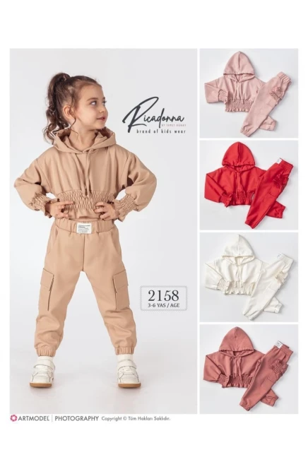 Şapkali Büzgü Detayli Eşofman Takimi