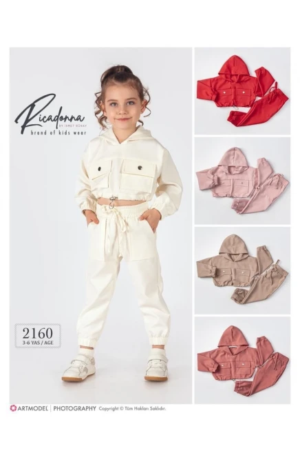 Kapşonlu Kroplu Eşofman Takimi