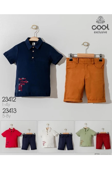 5-8 YEAR Boy SHORTS SET WITH T-SHIRT