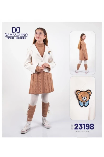 Oversiz Ceketli Triko Elbiseli Takim