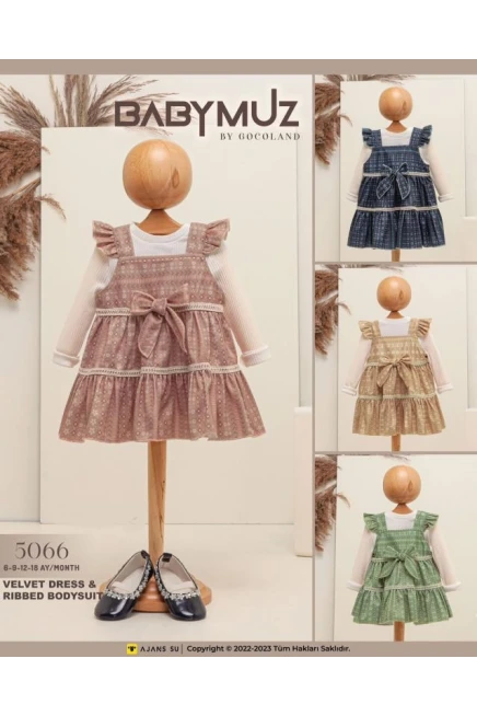 Badili Fırfırlı Çiçekli Elbise