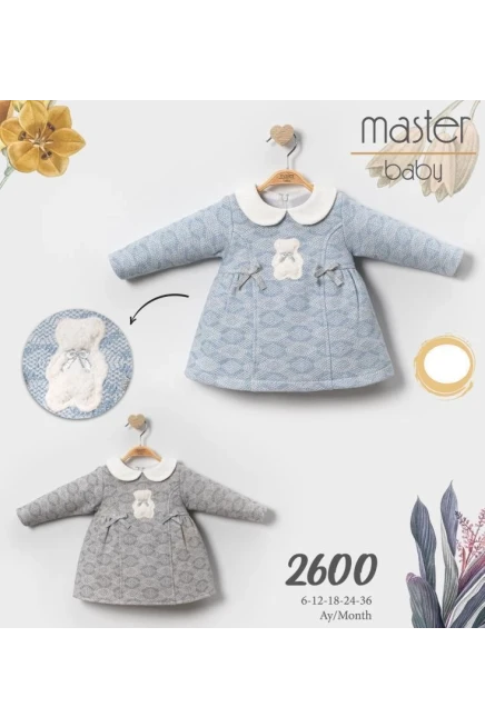 Ayicikli  Dokumali Bebe Yakali Elbise