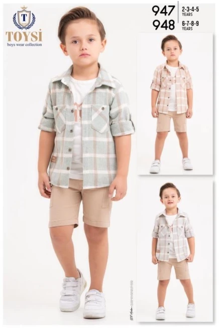 6-9 ГОДА мальчик Рубашка шорты костюм