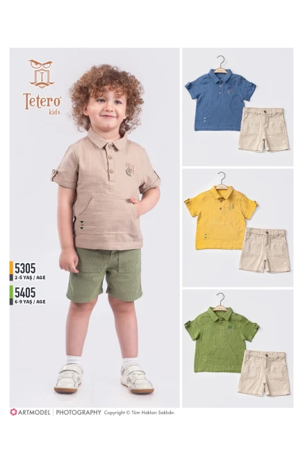 6-9 سنة صبي بدله قميص مع شورت