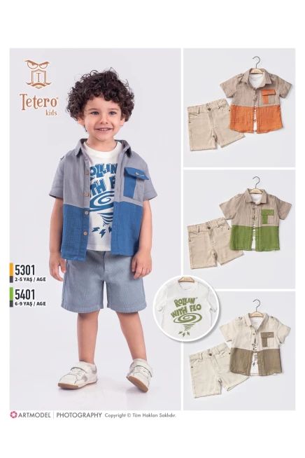 6-9 ГОДА мальчик Рубашка шорты костюм