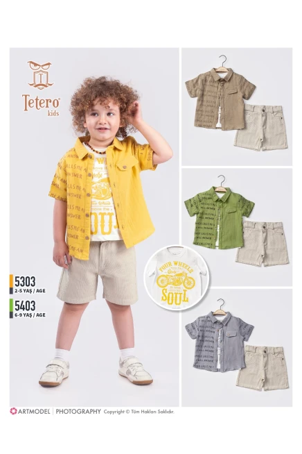 6-9 YEAR Boy SHORTS SET WITH SHIRT