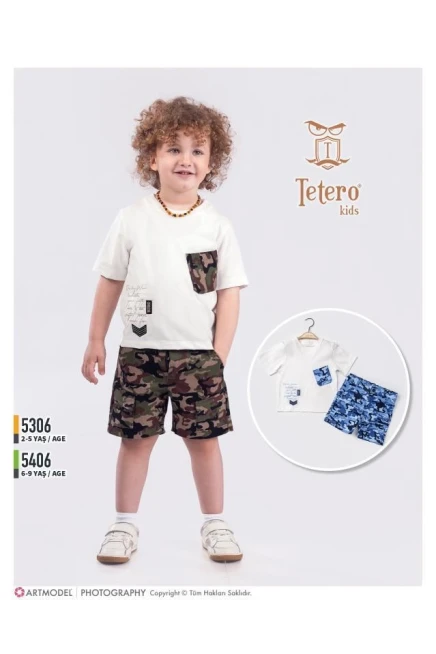 6-9 سنة صبي بدله تيشرت مع شورت