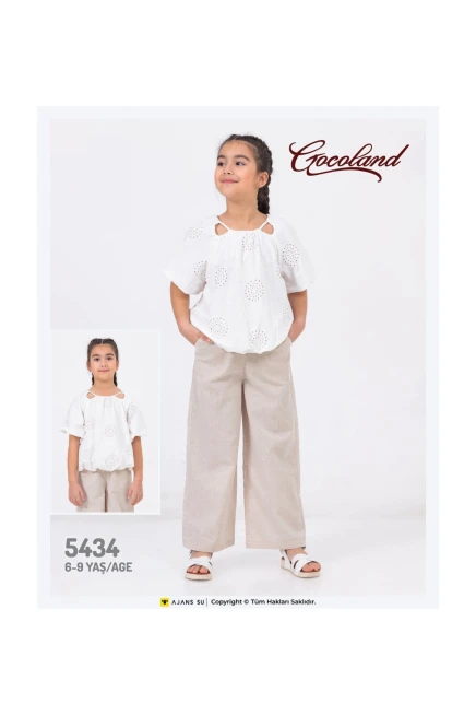 6-9 ГОДА девочка  блузка  с брюками комплект