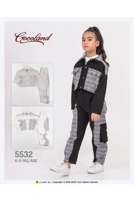 6-9 سنة فتاة بدله ستره مع سروال